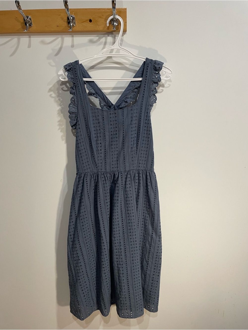 Sleeveless Eyelet Sundress in Blue - Picture 2 of 8